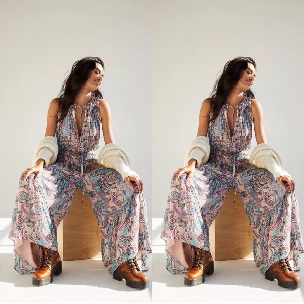Free People Gold Dust Jumpsuit